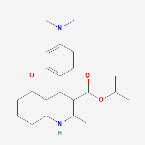 molecular formula C22H28N2O3 B416743 Propan-2-yl 4-[4-(dimethylamino)phenyl]-2-methyl-5-oxo-1,4,5,6,7,8-hexahydroquinoline-3-carboxylate 
