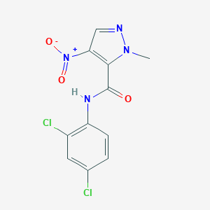 molecular formula C11H8Cl2N4O3 B416744 N-(2,4-dichlorophenyl)-2-methyl-4-nitropyrazole-3-carboxamide 