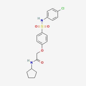 molecular formula C19H21ClN2O4S B4167463 2-[4-[(4-chlorophenyl)sulfamoyl]phenoxy]-N-cyclopentylacetamide 