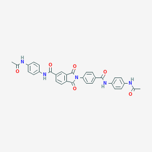 molecular formula C32H25N5O6 B416754 N-[4-(acetylamino)phenyl]-2-[4-({[4-(acetylamino)phenyl]amino}carbonyl)phenyl]-1,3-dioxo-2,3-dihydro-1H-isoindole-5-carboxamide 