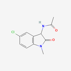 molecular formula C11H11ClN2O2 B4167677 N~1~-(5-CHLORO-1-METHYL-2-OXO-2,3-DIHYDRO-1H-INDOL-3-YL)ACETAMIDE 