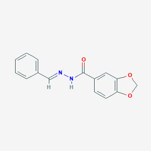 molecular formula C15H12N2O3 B416774 N'-benzylidene-1,3-benzodioxole-5-carbohydrazide 
