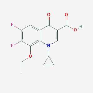 molecular formula C15H13F2NO4 B041678 1-Cyclopropyl-8-ethoxy-6,7-difluoro-4-oxo-1,4-dihydroquinoline-3-carboxylic acid CAS No. 143158-55-8
