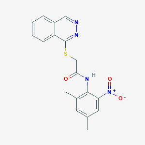 molecular formula C18H16N4O3S B4168027 N~1~-(2,4-DIMETHYL-6-NITROPHENYL)-2-(1-PHTHALAZINYLSULFANYL)ACETAMIDE 