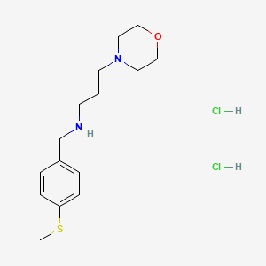molecular formula C15H26Cl2N2OS B4168222 N-[(4-methylsulfanylphenyl)methyl]-3-morpholin-4-ylpropan-1-amine;dihydrochloride 