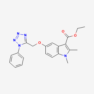 molecular formula C21H21N5O3 B4168341 Ethyl 1,2-dimethyl-5-[(1-phenyltetrazol-5-yl)methoxy]indole-3-carboxylate 