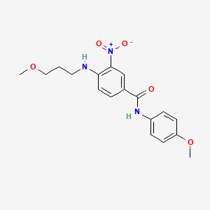 molecular formula C18H21N3O5 B4168644 N-(4-methoxyphenyl)-4-(3-methoxypropylamino)-3-nitrobenzamide 