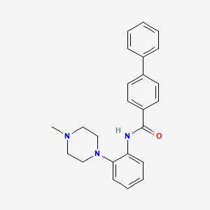 molecular formula C24H25N3O B4168740 N-[2-(4-methylpiperazin-1-yl)phenyl]biphenyl-4-carboxamide 