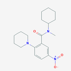 molecular formula C19H27N3O3 B4169060 N-cyclohexyl-N-methyl-5-nitro-2-piperidin-1-ylbenzamide 