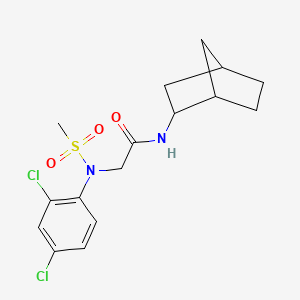 molecular formula C16H20Cl2N2O3S B4169258 N-bicyclo[2.2.1]hept-2-yl-N~2~-(2,4-dichlorophenyl)-N~2~-(methylsulfonyl)glycinamide 