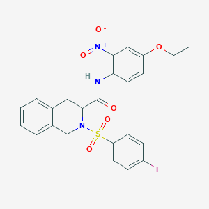molecular formula C24H22FN3O6S B4169263 N-(4-ethoxy-2-nitrophenyl)-2-(4-fluorophenyl)sulfonyl-3,4-dihydro-1H-isoquinoline-3-carboxamide 