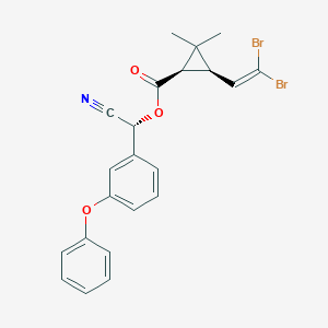 molecular formula C22H19Br2NO3 B041694 (R)-氰基(3-苯氧基苯基)甲基 (1R,3R)-3-(2,2-二溴乙烯基)-2,2-二甲基环丙烷甲酸酯 CAS No. 55700-99-7