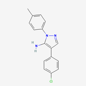 molecular formula C16H14ClN3 B4169456 4-(4-Chlorophenyl)-1-p-tolyl-1H-pyrazol-5-amine 