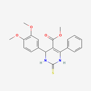 molecular formula C20H20N2O4S B4169646 Methyl 4-(3,4-dimethoxyphenyl)-6-phenyl-2-thioxo-1,2,3,4-tetrahydropyrimidine-5-carboxylate 