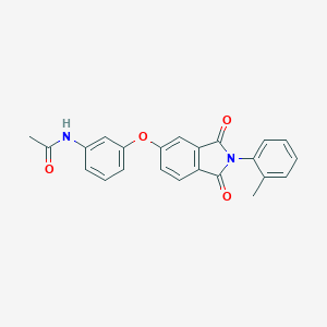 molecular formula C23H18N2O4 B416971 N-(3-{[2-(2-methylphenyl)-1,3-dioxo-2,3-dihydro-1H-isoindol-5-yl]oxy}phenyl)acetamide 