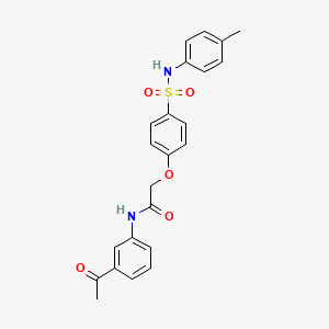 molecular formula C23H22N2O5S B4169738 N-(3-acetylphenyl)-2-(4-{[(4-methylphenyl)amino]sulfonyl}phenoxy)acetamide 