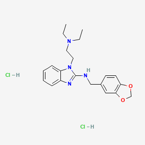 molecular formula C21H28Cl2N4O2 B4169852 N-(1,3-benzodioxol-5-ylmethyl)-1-[2-(diethylamino)ethyl]benzimidazol-2-amine;dihydrochloride 