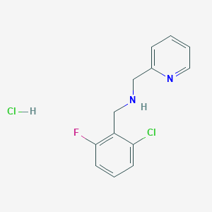 molecular formula C13H13Cl2FN2 B4169962 N-[(2-chloro-6-fluorophenyl)methyl]-1-pyridin-2-ylmethanamine;hydrochloride 