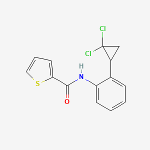 molecular formula C14H11Cl2NOS B4170140 N-[2-(2,2-dichlorocyclopropyl)phenyl]thiophene-2-carboxamide 