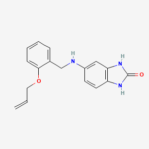 molecular formula C17H17N3O2 B4170166 5-({[2-(PROP-2-EN-1-YLOXY)PHENYL]METHYL}AMINO)-2,3-DIHYDRO-1H-1,3-BENZODIAZOL-2-ONE 