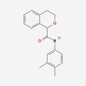 molecular formula C18H19NO2 B4170196 N-(3,4-dimethylphenyl)-3,4-dihydro-1H-isochromene-1-carboxamide 
