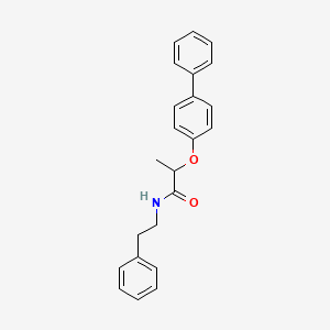 molecular formula C23H23NO2 B4170247 N-(2-phenylethyl)-2-(4-phenylphenoxy)propanamide 