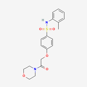 molecular formula C19H22N2O5S B4170309 N-(2-methylphenyl)-4-(2-morpholin-4-yl-2-oxoethoxy)benzenesulfonamide 