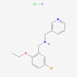molecular formula C15H18BrClN2O B4170315 N-[(5-bromo-2-ethoxyphenyl)methyl]-1-pyridin-3-ylmethanamine;hydrochloride 