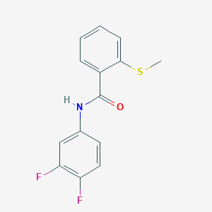 molecular formula C14H11F2NOS B4170320 N-(3,4-difluorophenyl)-2-(methylthio)benzamide 