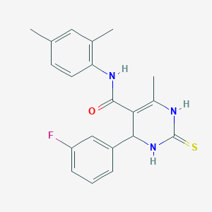 molecular formula C20H20FN3OS B4170499 N-(2,4-dimethylphenyl)-4-(3-fluorophenyl)-6-methyl-2-thioxo-1,2,3,4-tetrahydropyrimidine-5-carboxamide 