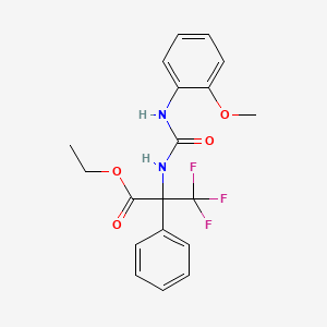 molecular formula C19H19F3N2O4 B4170505 ethyl 3,3,3-trifluoro-N-[(2-methoxyphenyl)carbamoyl]-2-phenylalaninate 