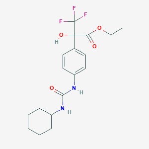 molecular formula C18H23F3N2O4 B4170885 ethyl 2-{4-[(cyclohexylcarbamoyl)amino]phenyl}-3,3,3-trifluoro-2-hydroxypropanoate 