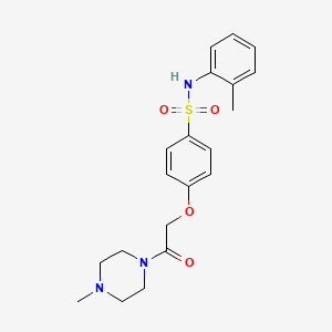 molecular formula C20H25N3O4S B4171068 N-(2-methylphenyl)-4-[2-(4-methylpiperazin-1-yl)-2-oxoethoxy]benzenesulfonamide 