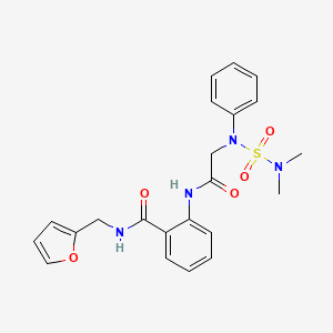 molecular formula C22H24N4O5S B4171237 2-{2-[(DIMETHYLSULFAMOYL)(PHENYL)AMINO]ACETAMIDO}-N-[(FURAN-2-YL)METHYL]BENZAMIDE 