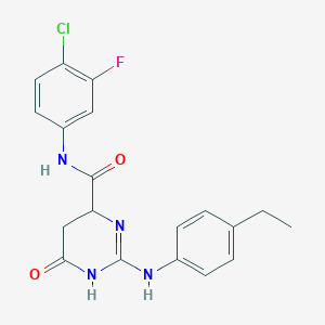 molecular formula C19H18ClFN4O2 B4171423 N-(4-chloro-3-fluorophenyl)-2-[(4-ethylphenyl)amino]-6-oxo-3,4,5,6-tetrahydropyrimidine-4-carboxamide 