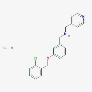 molecular formula C20H20Cl2N2O B4171567 N-[[3-[(2-chlorophenyl)methoxy]phenyl]methyl]-1-pyridin-4-ylmethanamine;hydrochloride 