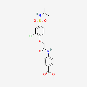 molecular formula C19H21ClN2O6S B4171693 Methyl 4-[[2-[2-chloro-4-(propan-2-ylsulfamoyl)phenoxy]acetyl]amino]benzoate 