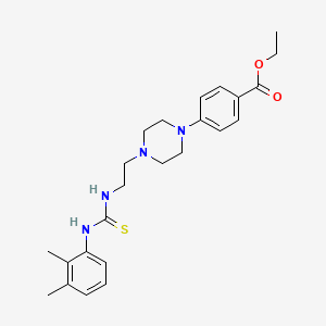 molecular formula C24H32N4O2S B4171789 Ethyl 4-[4-[2-[(2,3-dimethylphenyl)carbamothioylamino]ethyl]piperazin-1-yl]benzoate 