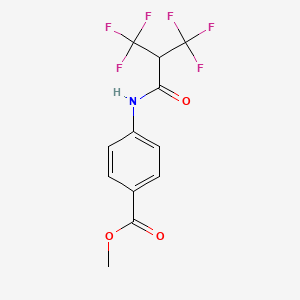 molecular formula C12H9F6NO3 B4171830 METHYL 4-[3,3,3-TRIFLUORO-2-(TRIFLUOROMETHYL)PROPANAMIDO]BENZOATE 