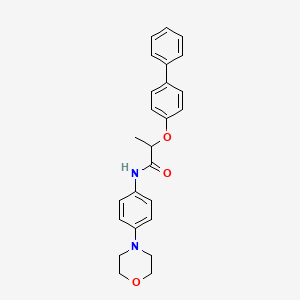 molecular formula C25H26N2O3 B4171841 N-(4-morpholin-4-ylphenyl)-2-(4-phenylphenoxy)propanamide 