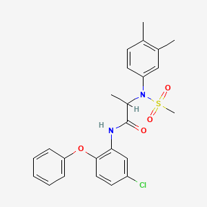 molecular formula C24H25ClN2O4S B4171992 N~1~-(5-chloro-2-phenoxyphenyl)-N~2~-(3,4-dimethylphenyl)-N~2~-(methylsulfonyl)alaninamide 