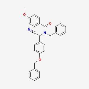 molecular formula C30H26N2O3 B4172005 N-benzyl-N-[cyano-(4-phenylmethoxyphenyl)methyl]-4-methoxybenzamide 