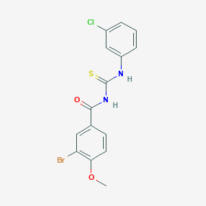 molecular formula C15H12BrClN2O2S B417212 N-(3-bromo-4-methoxybenzoyl)-N'-(3-chlorophenyl)thiourea 