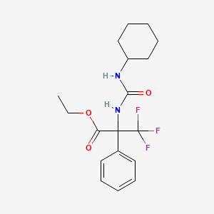 molecular formula C18H23F3N2O3 B4172239 ethyl N-(cyclohexylcarbamoyl)-3,3,3-trifluoro-2-phenylalaninate 