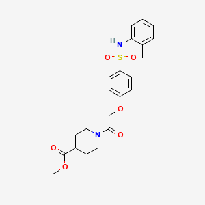 molecular formula C23H28N2O6S B4172453 Ethyl 1-[2-[4-[(2-methylphenyl)sulfamoyl]phenoxy]acetyl]piperidine-4-carboxylate 