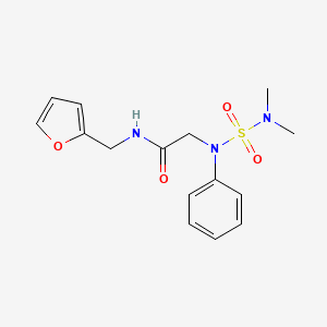 molecular formula C15H19N3O4S B4172645 2-[(DIMETHYLSULFAMOYL)(PHENYL)AMINO]-N-[(FURAN-2-YL)METHYL]ACETAMIDE 