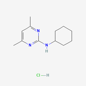 molecular formula C12H20ClN3 B4172689 N-cyclohexyl-4,6-dimethylpyrimidin-2-amine;hydrochloride 