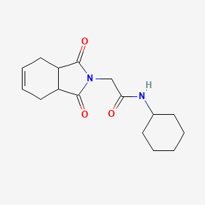 molecular formula C16H22N2O3 B4172692 N~1~-CYCLOHEXYL-2-(1,3-DIOXO-1,3,3A,4,7,7A-HEXAHYDRO-2H-ISOINDOL-2-YL)ACETAMIDE 