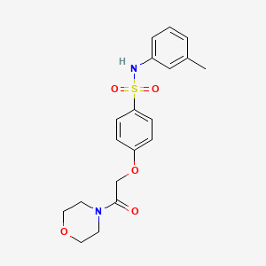 molecular formula C19H22N2O5S B4172720 N-(3-methylphenyl)-4-(2-morpholin-4-yl-2-oxoethoxy)benzenesulfonamide 