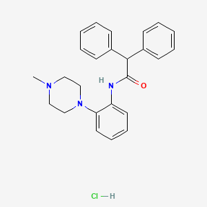 molecular formula C25H28ClN3O B4172832 N-[2-(4-methylpiperazin-1-yl)phenyl]-2,2-diphenylacetamide;hydrochloride 